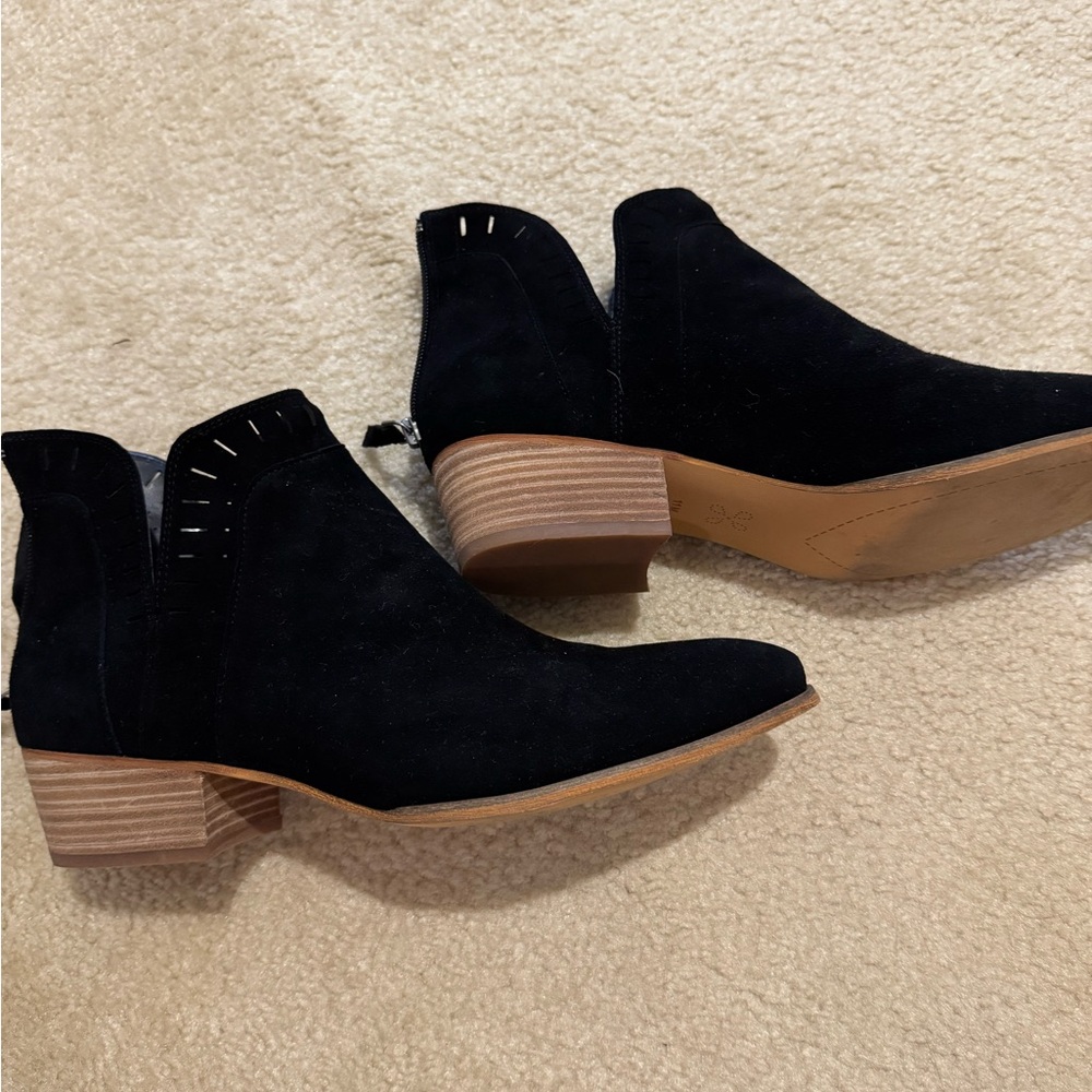Caslon Black Suede Ankle Booties